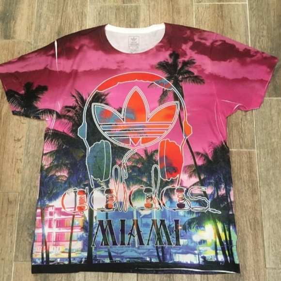 adidas Other - Adidas Mens Extra Large Miami Headphones T Shirt